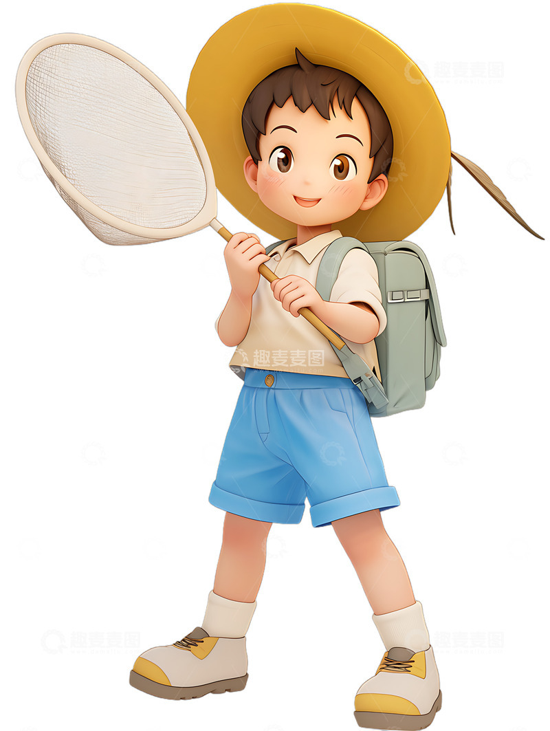 捉昆虫捕蜜蜂小孩