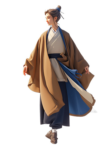 汉服男青年卡通