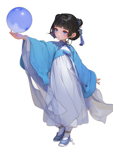汉服女生圆球
