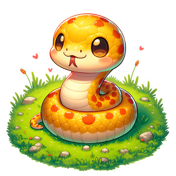 十二生肖之蛇卡通素材