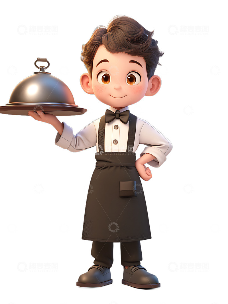 高清大图下载【趣麦麦图】男服务员餐厅职业3