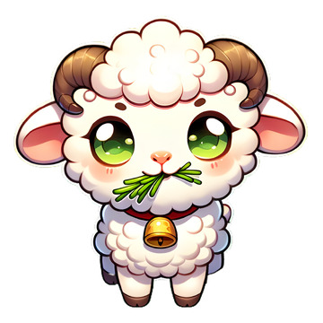 十二生肖之羊卡通素材