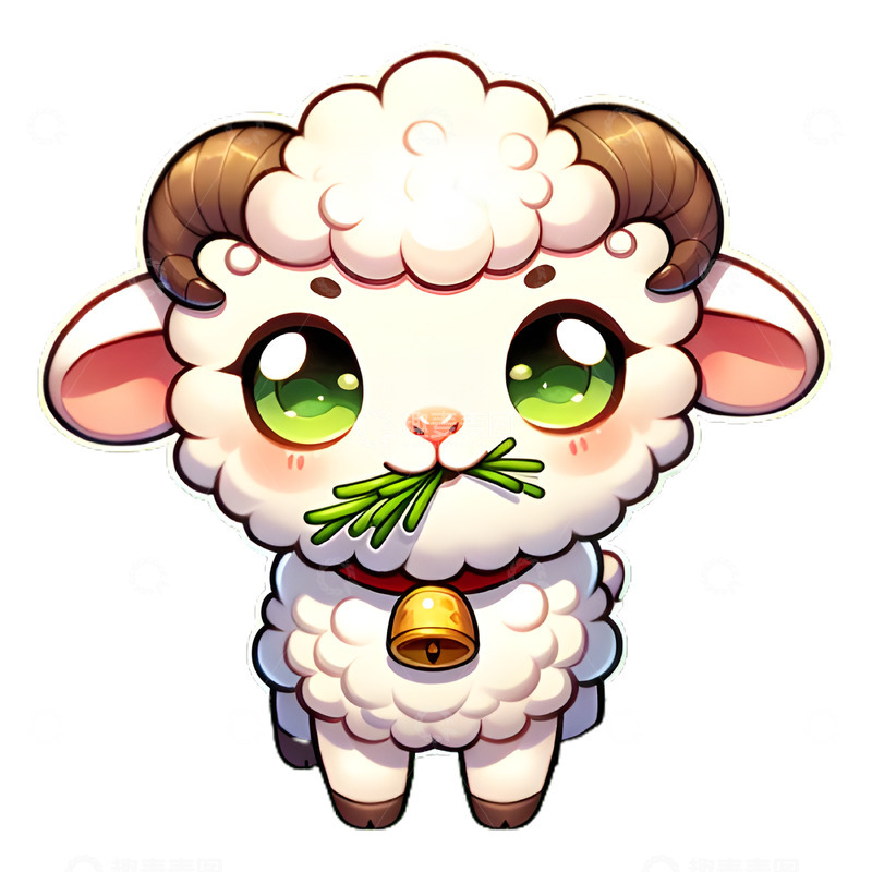 高清大图下载【趣麦麦图】十二生肖之羊卡通素材