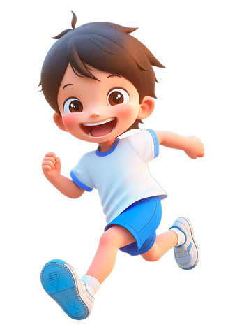 田径跑步奔跑的男孩子