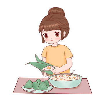 包粽子端午节场景