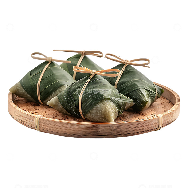 高清大图下载【趣麦麦图】端午藤编粽子摄影图