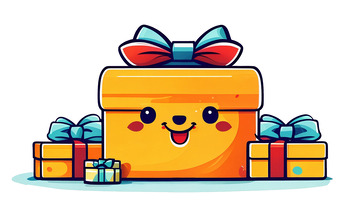 卡通礼物盒装饰元素
