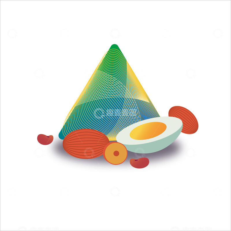 源文件下载【趣麦麦图】端午节日粽子杂粮组合素材