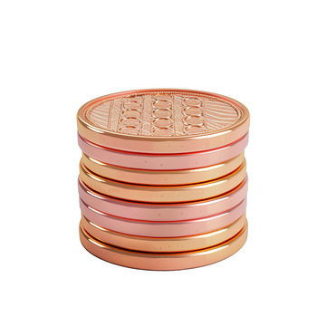 3d铜币钱币堆素材