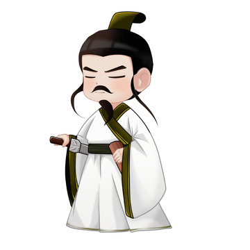 端午节手绘Q版诗人屈原