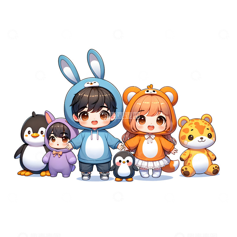 儿童节卡通人物玩偶素材