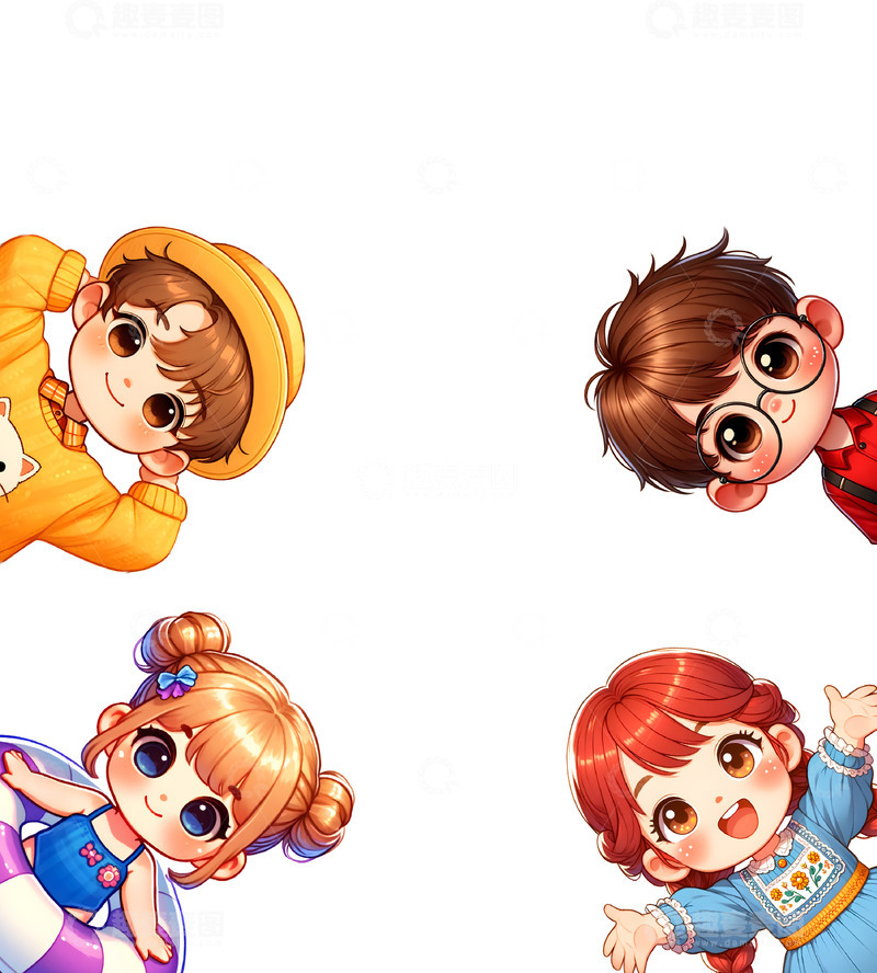 高清大图下载【趣麦麦图】卡通儿童海报宣传彩页素材