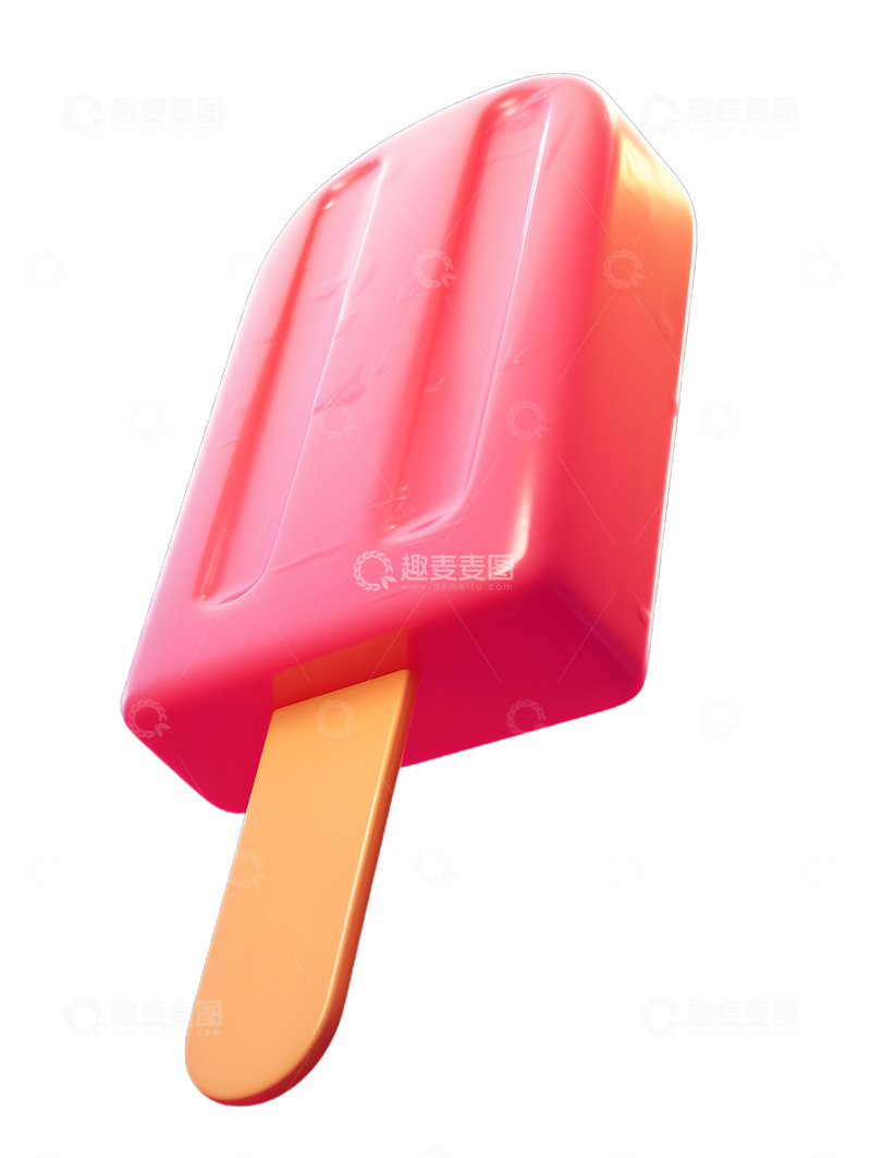 高清大图下载【趣麦麦图】-草莓味葡萄味冰棍雪糕美味