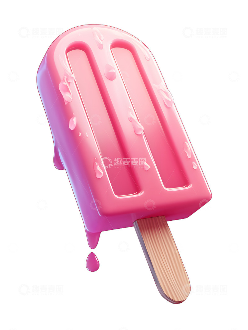 高清大图下载【趣麦麦图】树莓味葡萄味冰棍雪糕美味