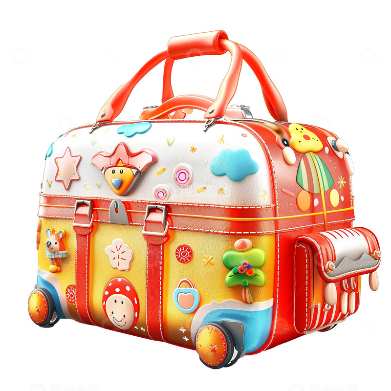 高清大图下载【趣麦麦图】可爱包装度假行李儿童节装饰