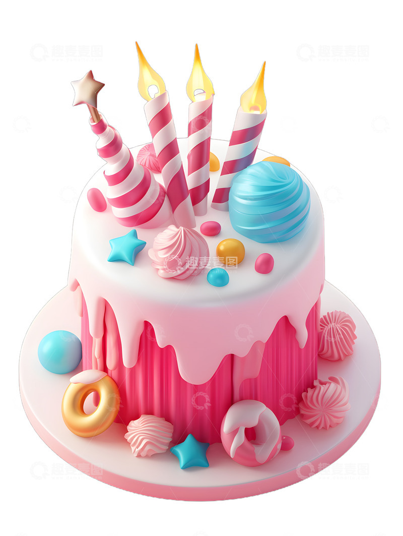 卡通冰淇淋美味蛋糕生日蛋糕