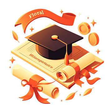 简约 插画高级 学士帽