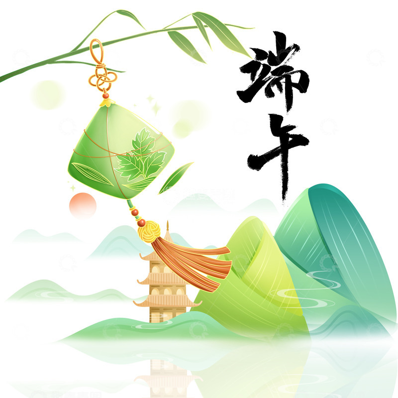 源文件下载【趣麦麦图】端午节元素插画