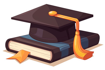 高级 简约插画 学士帽