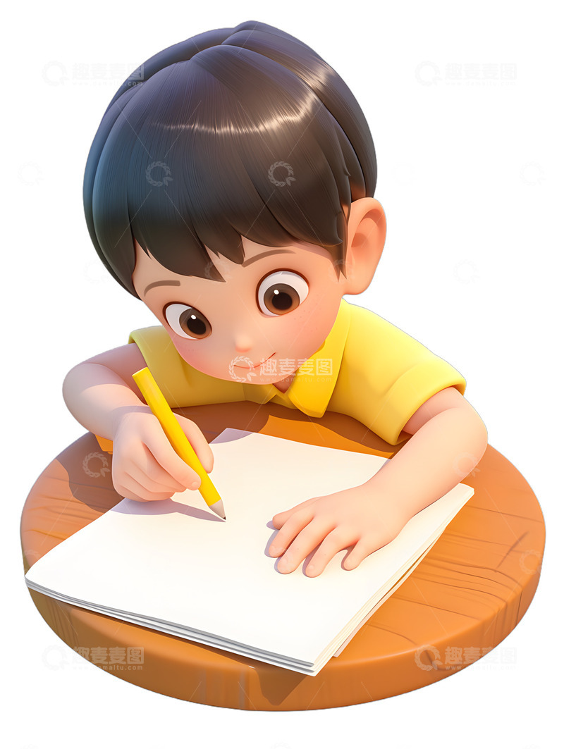 高清大图下载【趣麦麦图】做作业练习册小孩考试图标