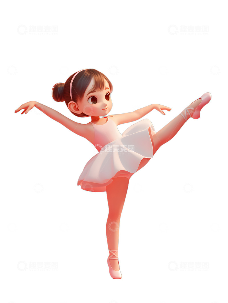 跳芭蕾舞的女孩子可爱