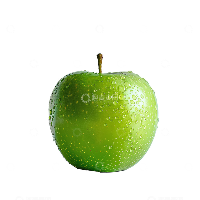 高清大图下载【趣麦麦图】新鲜水滴青苹果