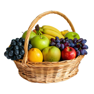 水果果篮篮子各种水果照片