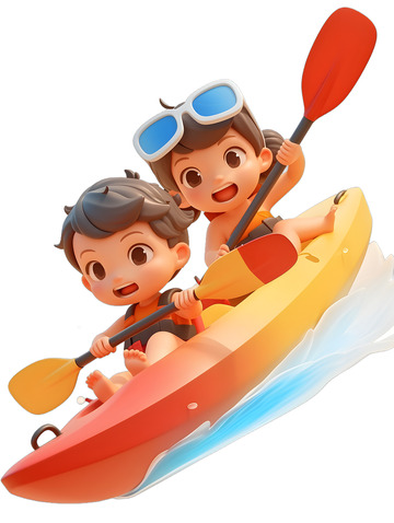 小孩漂流3D划船