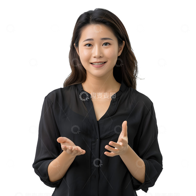 高清大图下载【趣麦麦图】讲解的女士真人