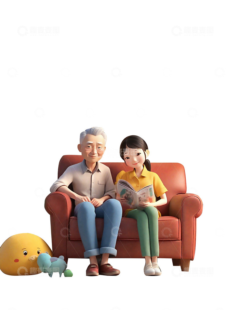 高清大图下载【趣麦麦图】父亲节 父亲 女儿 花卉 卡通 扁平风