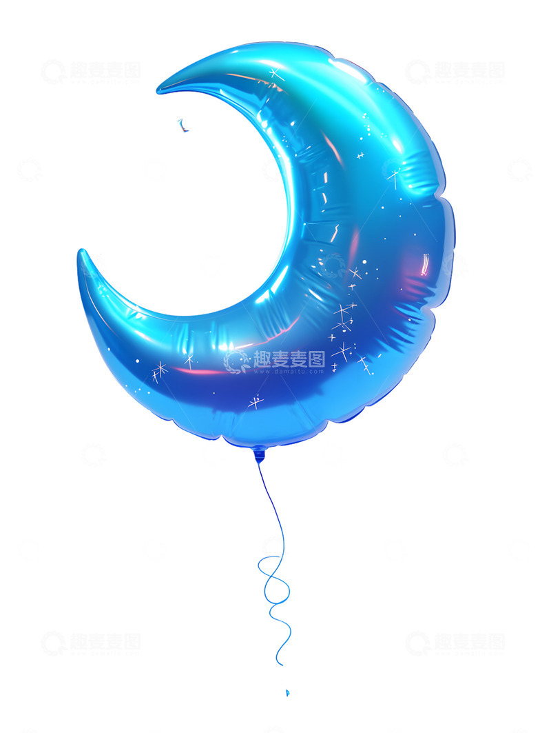 高清大图下载【趣麦麦图】月亮气球卡通2