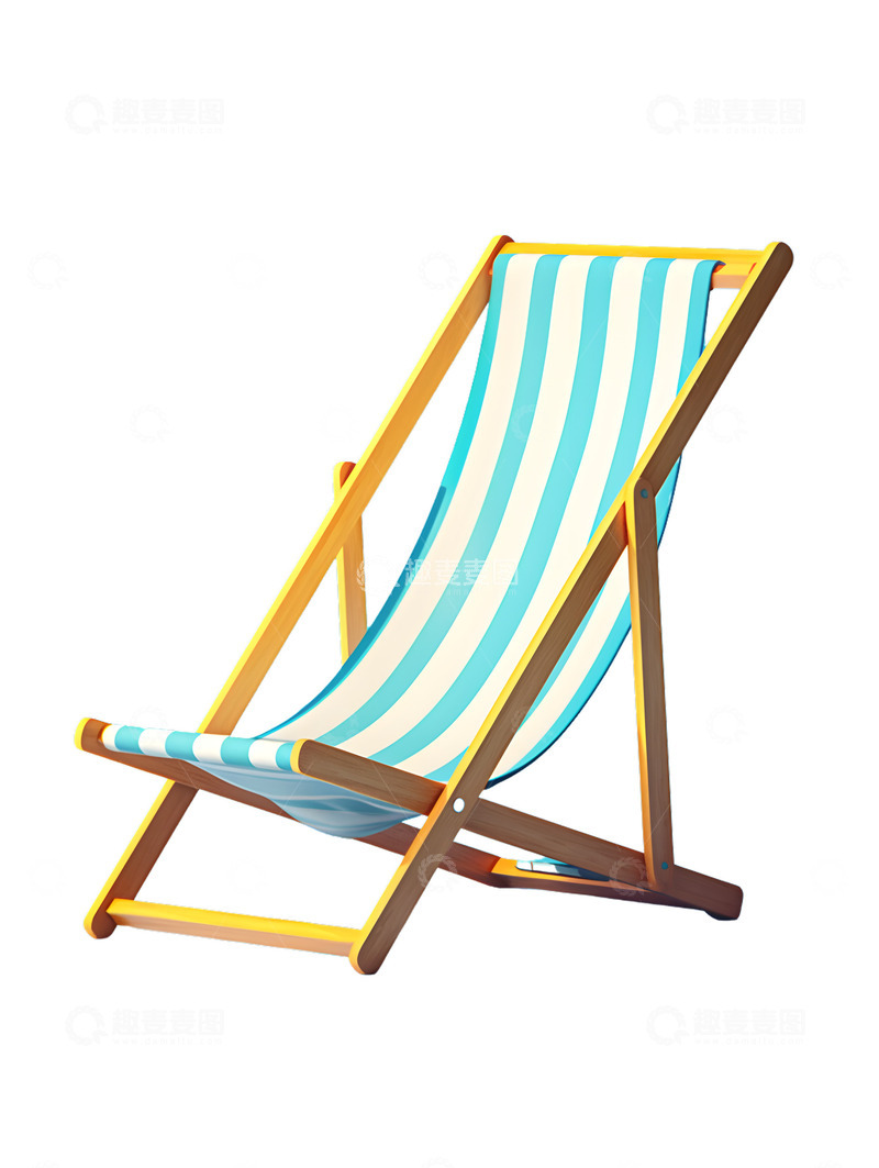 高清大图下载【趣麦麦图】度假休闲沙滩椅2