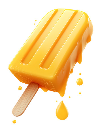 雪糕冰棍黄色