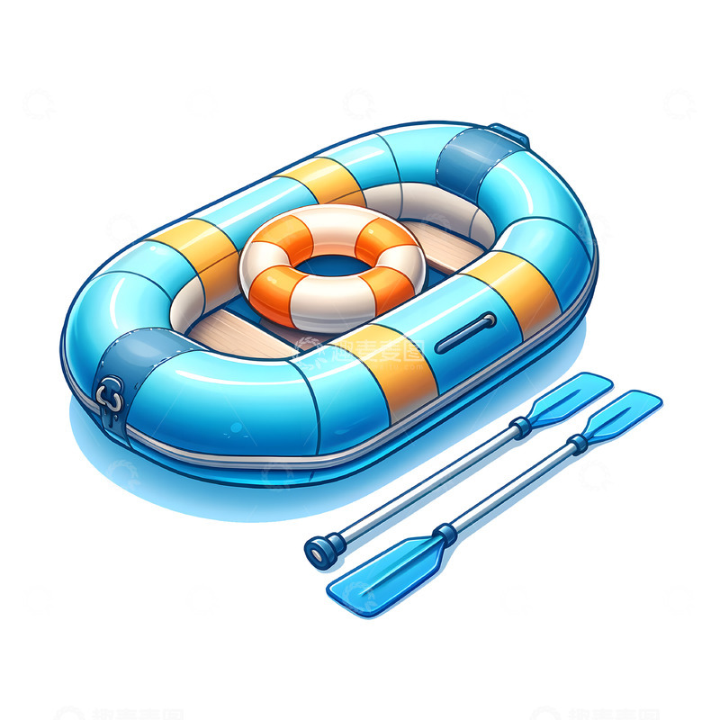 高清大图下载【趣麦麦图】皮划艇静物卡通素材