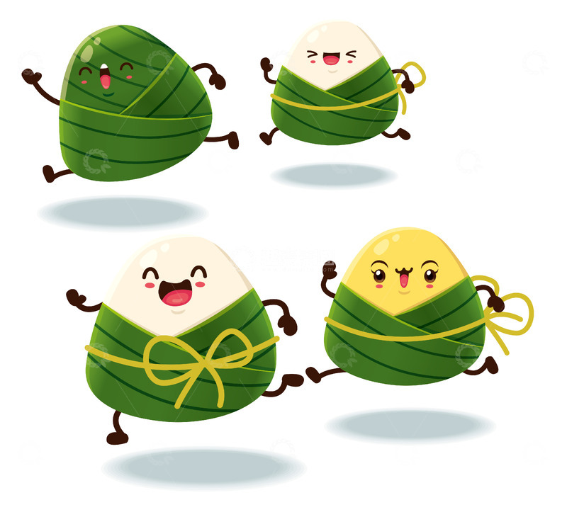 源文件下载【趣麦麦图】端午 粽子 卡通 动画