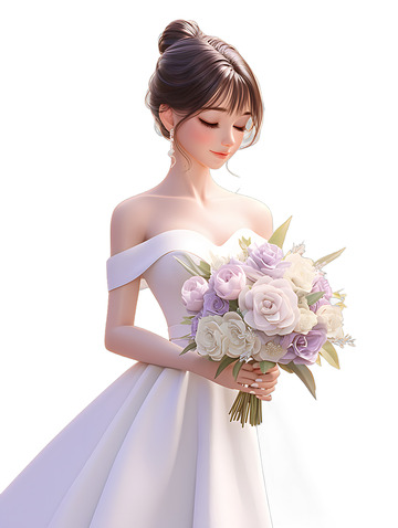 拿着鲜花的新娘2