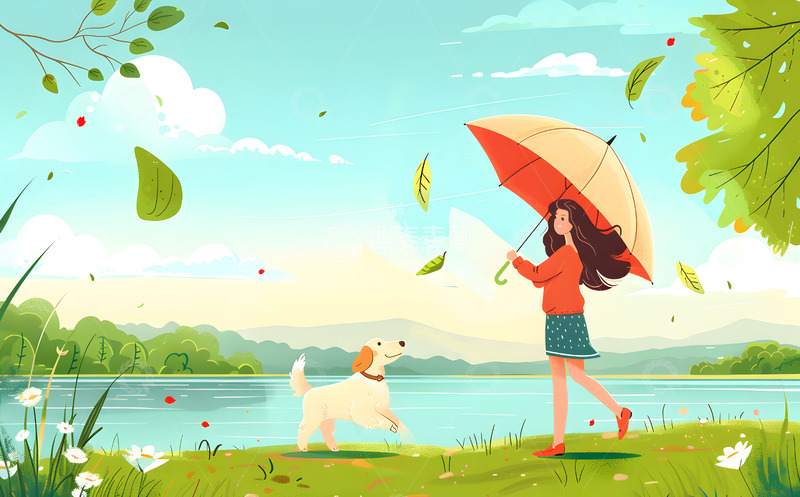 高清大图下载【趣麦麦图】清新文艺立夏插画