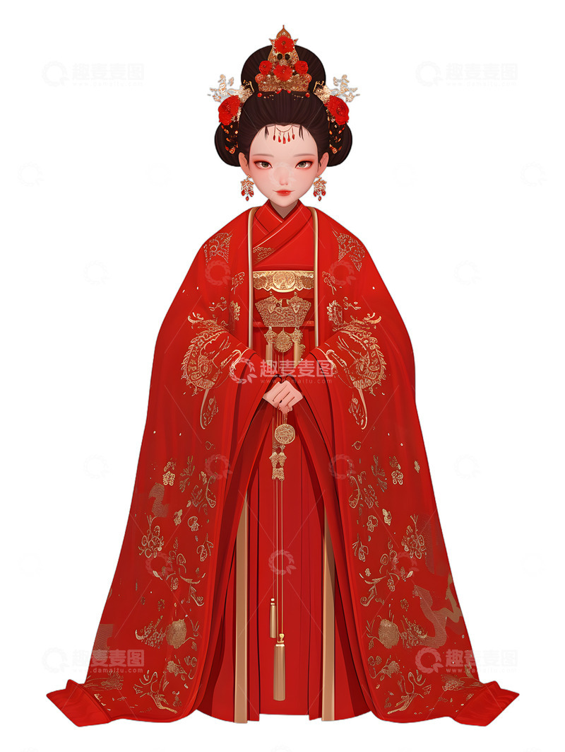 高清大图下载【趣麦麦图】新娘婚礼伴娘汉服中式婚礼