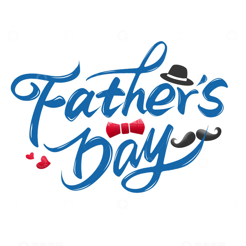 源文件下载【趣麦麦图】-父亲节快乐父亲节英文手写标题艺术字