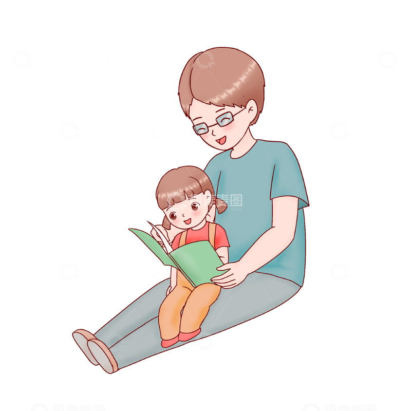 源文件下载【趣麦麦图】父亲节讲故事