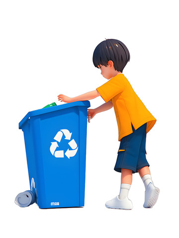 小孩环保循环垃圾分类