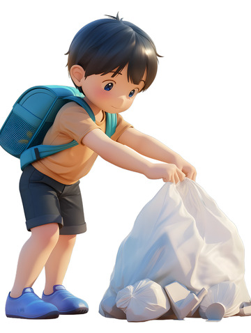 小孩环保收垃圾垃圾处理2