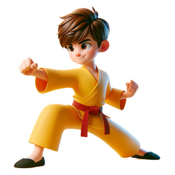 中国武术3D卡通人物素材