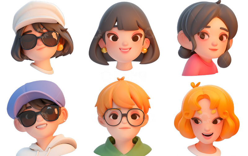 高清大图下载【趣麦麦图】卡通人物头像icon可爱