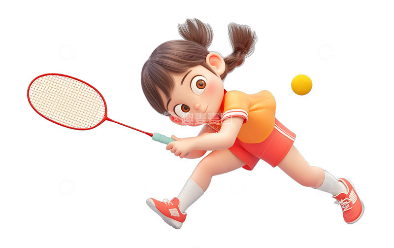 高清大图下载【趣麦麦图】-小孩打网球运动娱乐