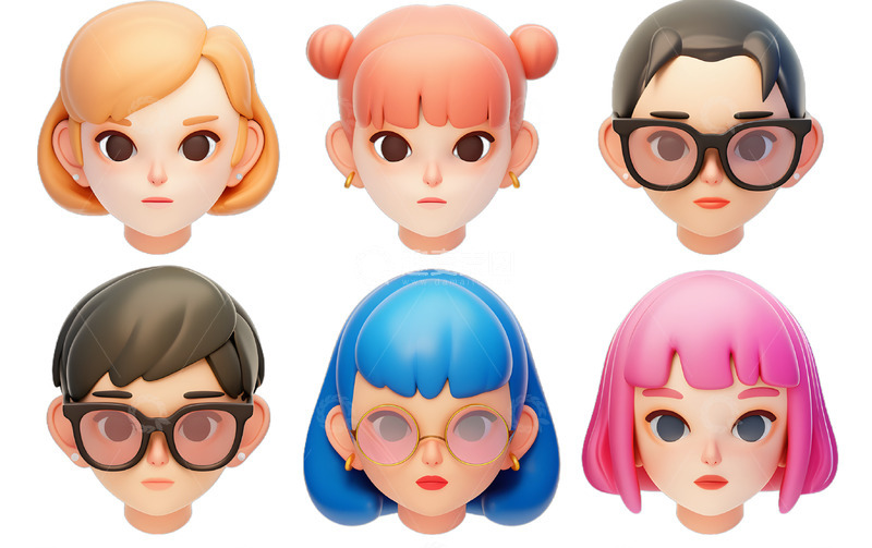 高清大图下载【趣麦麦图】卡通人物头像icon可爱2