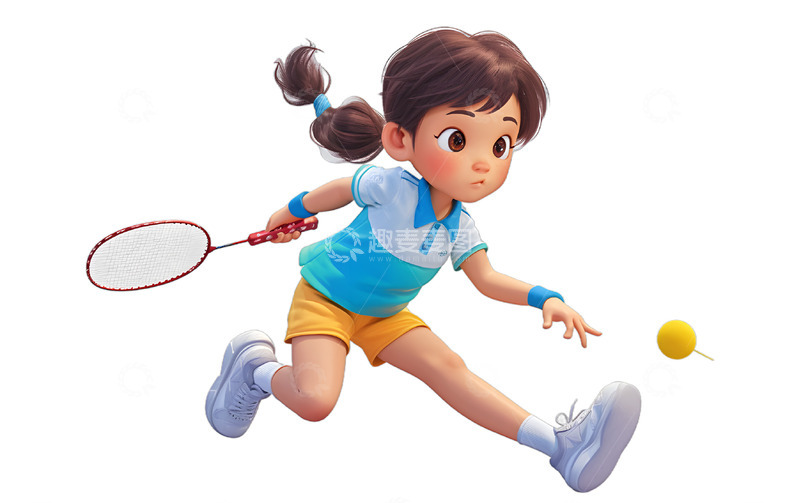 高清大图下载【趣麦麦图】小孩运动娱乐打网球