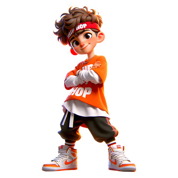 少儿街舞HIP HOP3D人物素材