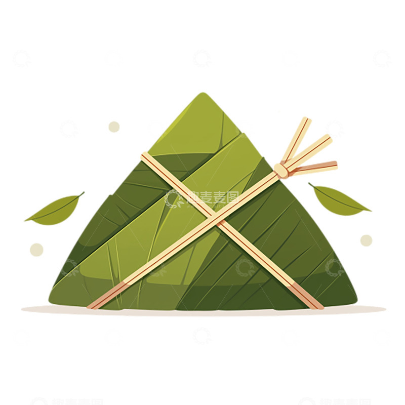 高清大图下载【趣麦麦图】端午节节日粽子粽叶元素