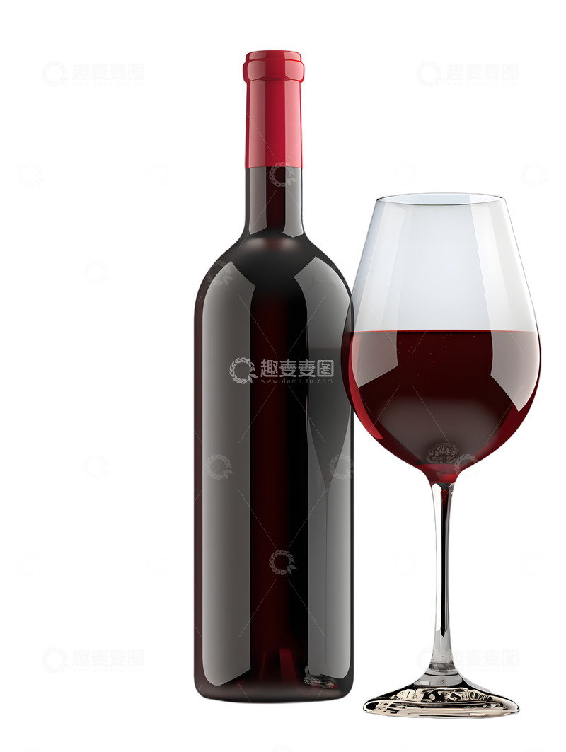 高清大图下载【趣麦麦图】红酒喝酒美酒卡通